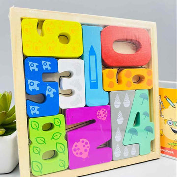 WOODEN TOY 123 PUZZLE