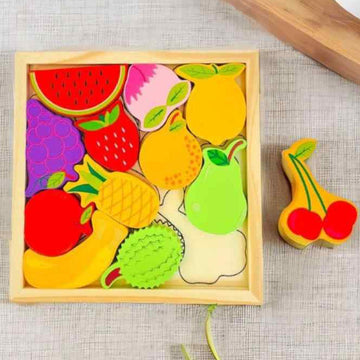 WOODEN TOY FRUIT PUZZLE