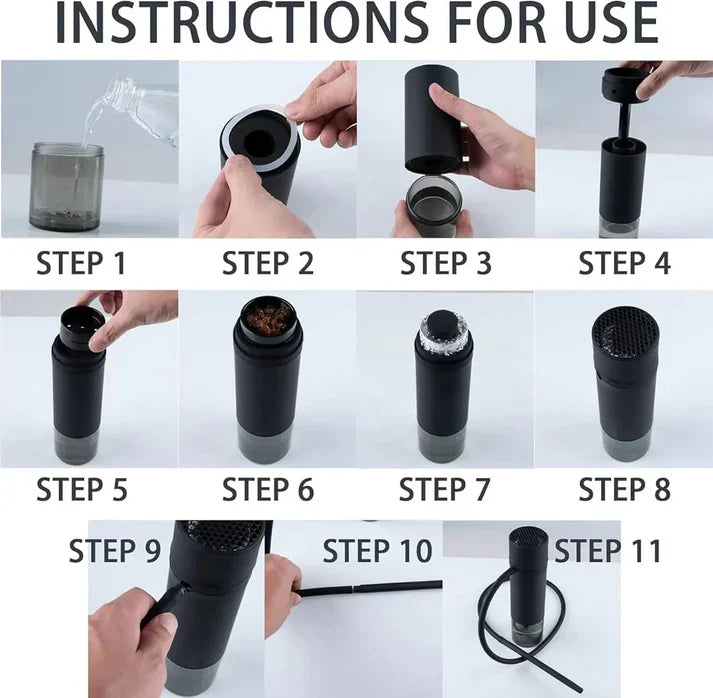 'Portable Car Hookah | Travel Shisha with Cup Holder'